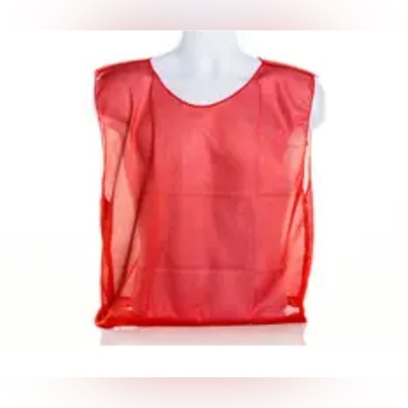 Daisy crop top mesh or net fabric crew neck red Mesh Net Crop Top size M - Picture 4 of 16